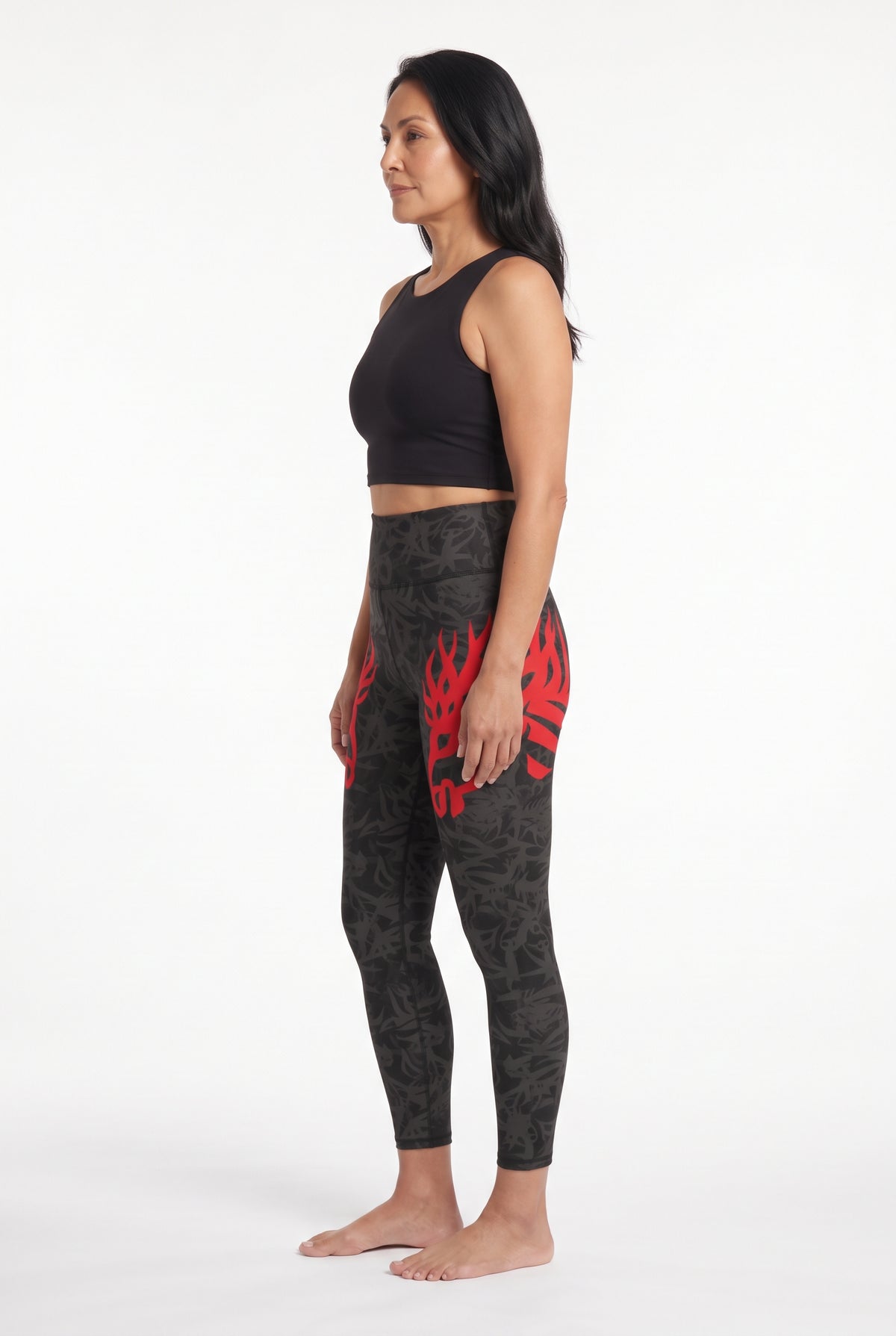 Wild Horse Onyx Flame Fashion Leggings