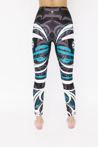 Wolf and Moon Teal Legging