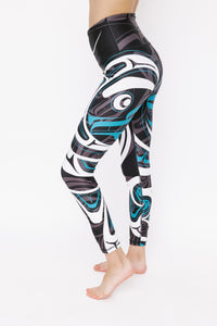 Wolf and Moon Teal Legging