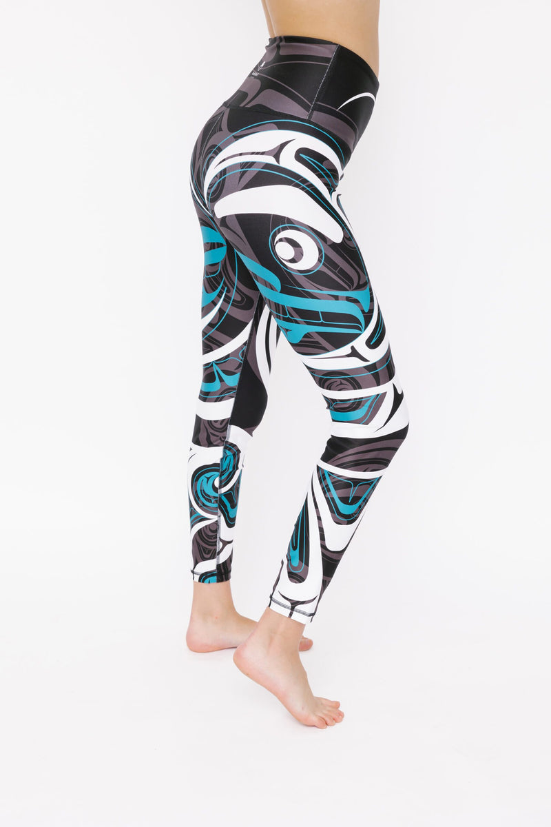 Wolf and Moon Teal Legging