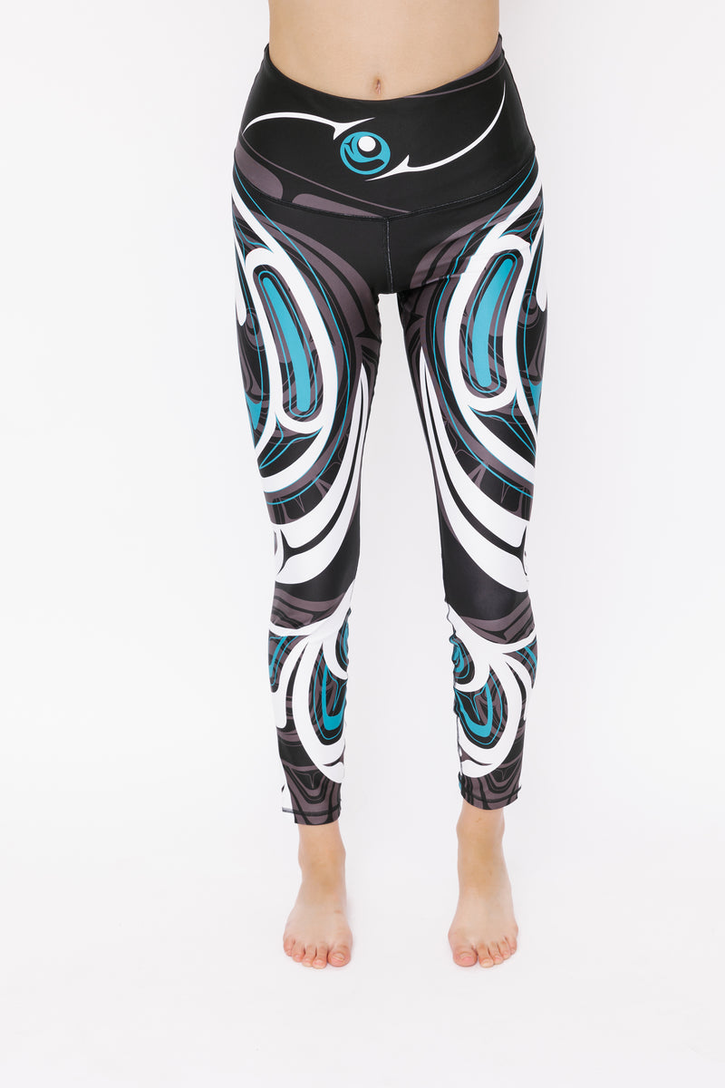 Wolf and Moon Teal Legging