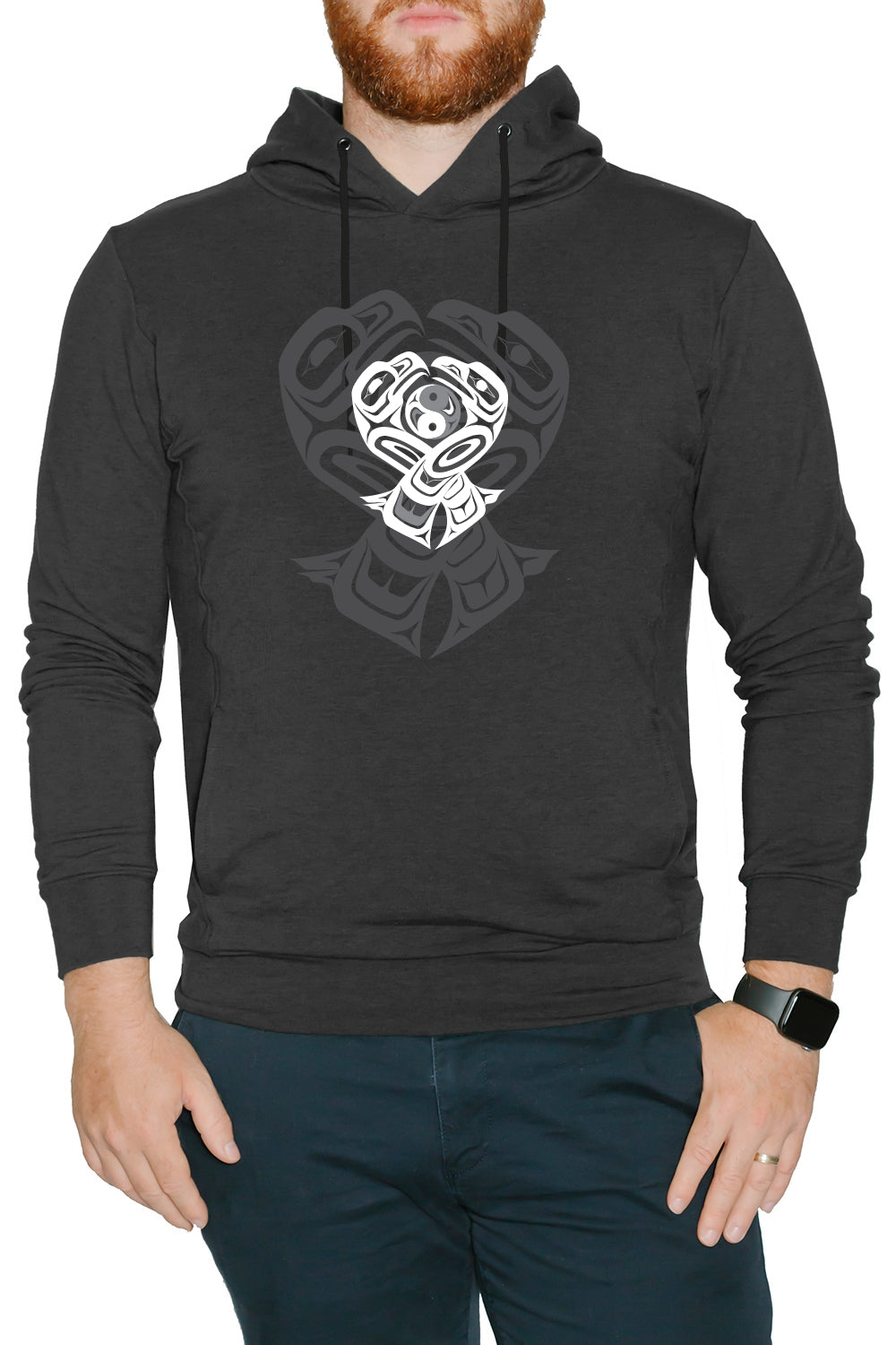 Men's Hoodie - Eagle & Raven Yin Yang