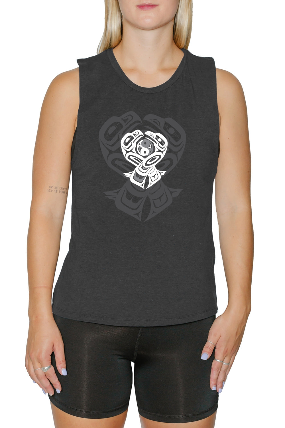 Women's Muscle Tank - Eagle & Raven Yin Yang