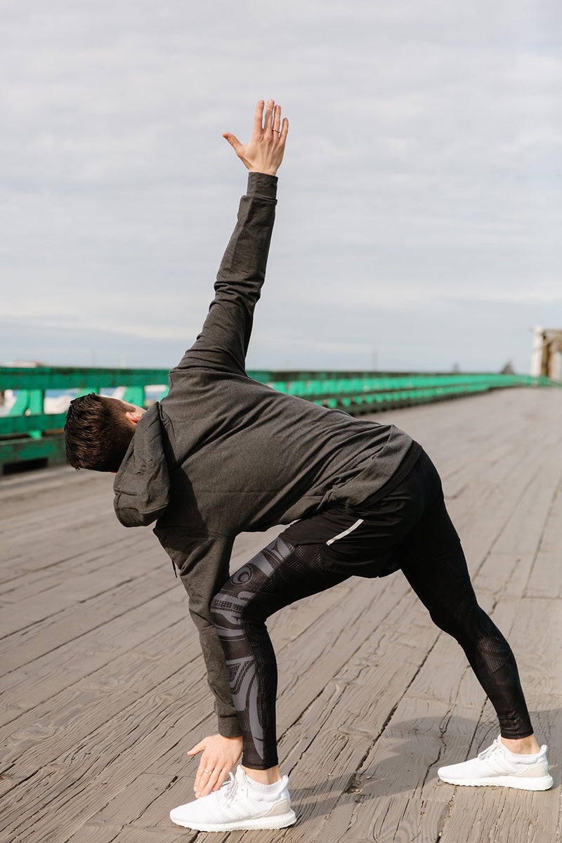 Unisex Tights - Wolf & Moon Grey