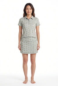 Ladies Polo Shirt - Bonsai Ditsy Grove