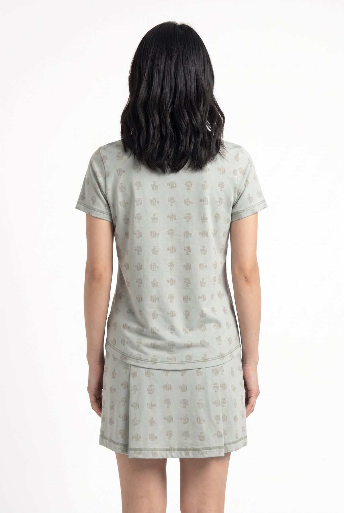 Ladies Polo Shirt - Bonsai Ditsy Grove