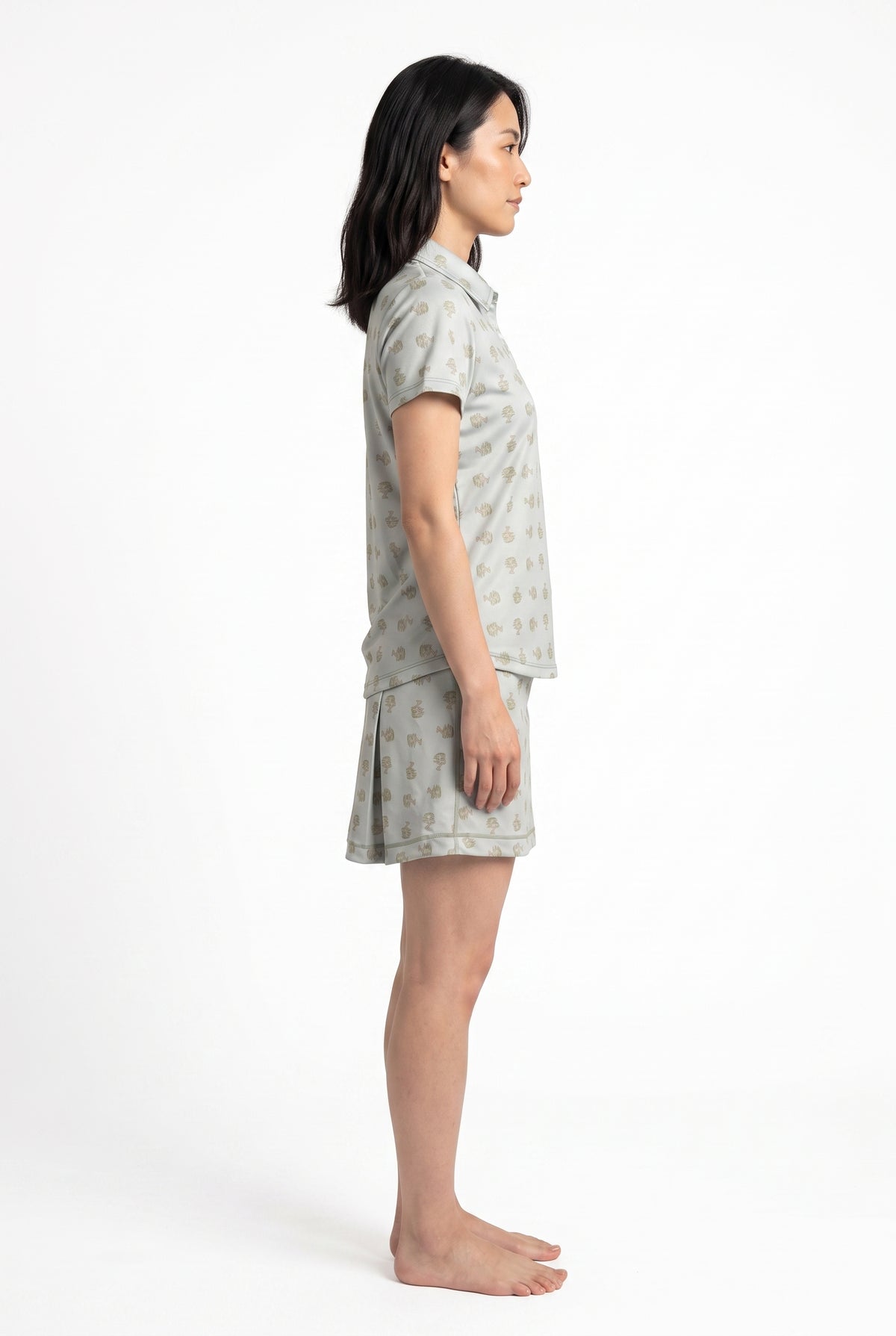 Ladies Polo Shirt - Bonsai Ditsy Grove