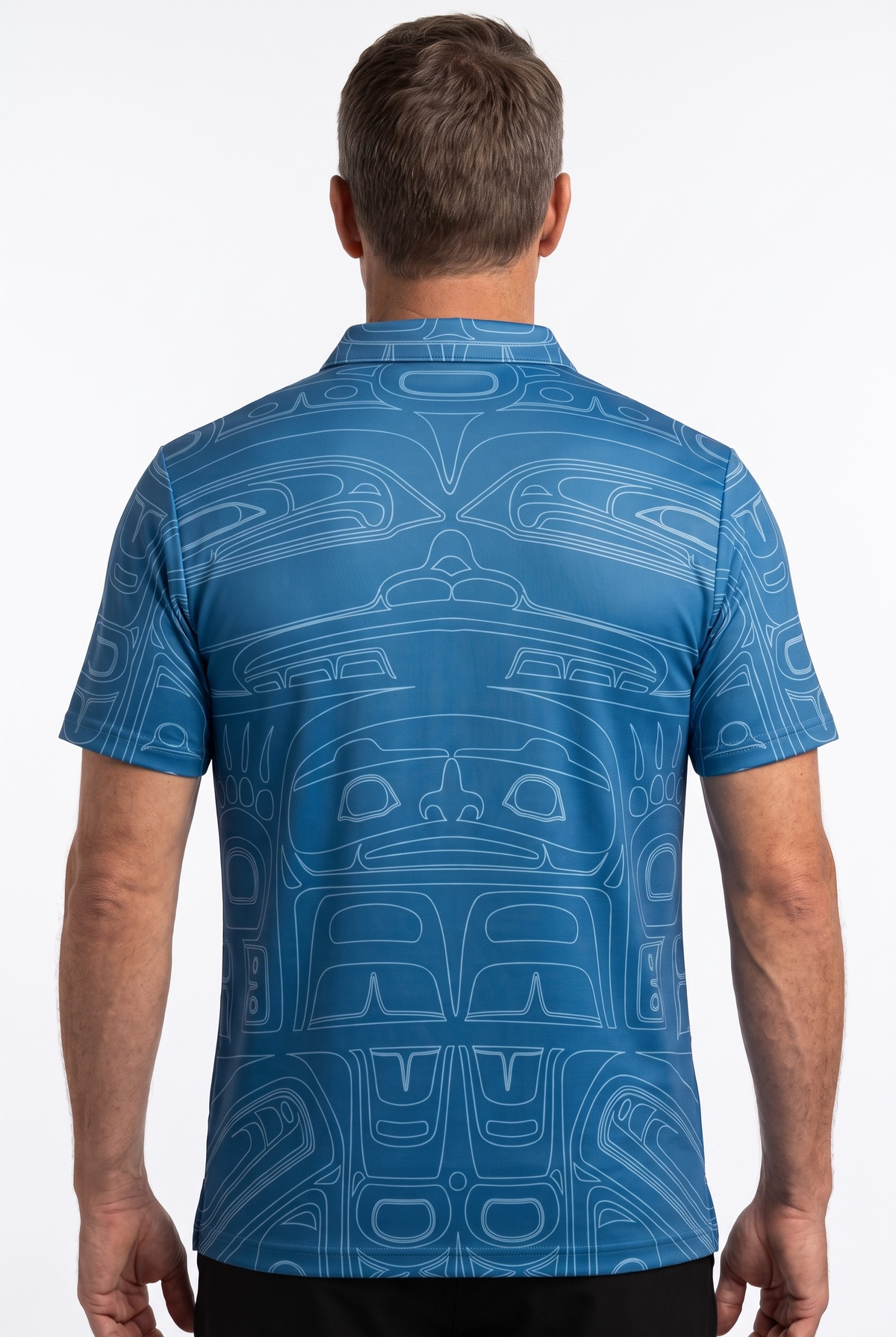 Men's Polo Shirt - Spirit Bear Blue