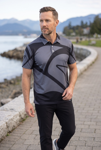 Men's Polo Shirt - Eagle Moon Platinum