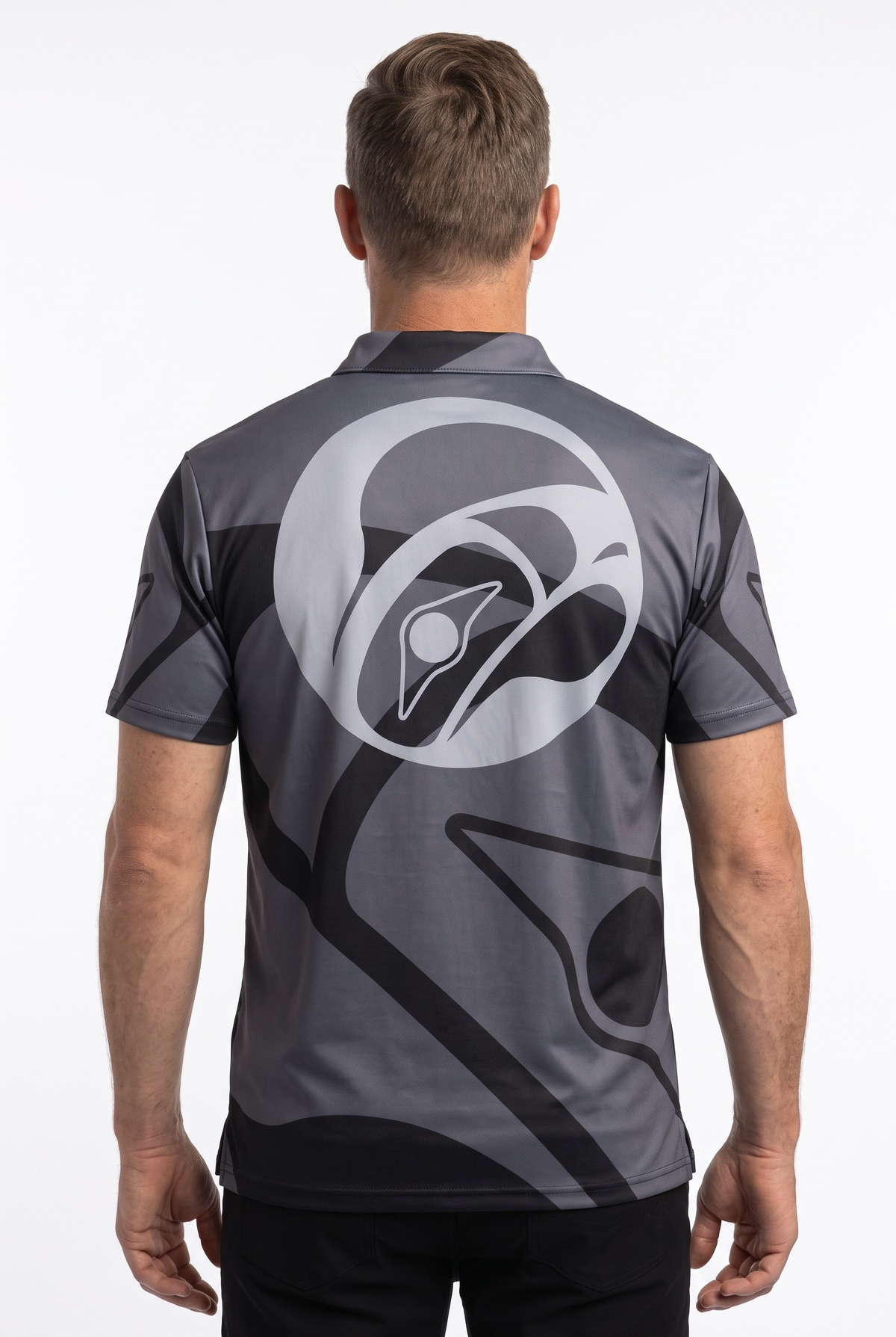 Men's Polo Shirt - Eagle Moon Platinum
