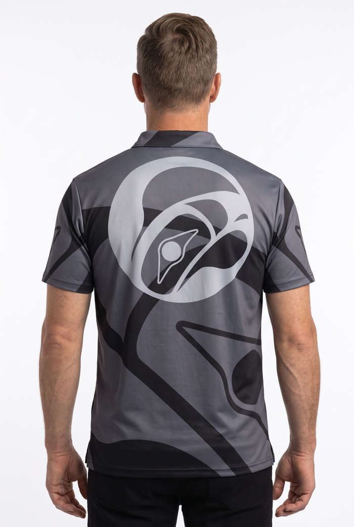 Men's Polo Shirt - Eagle Moon Platinum