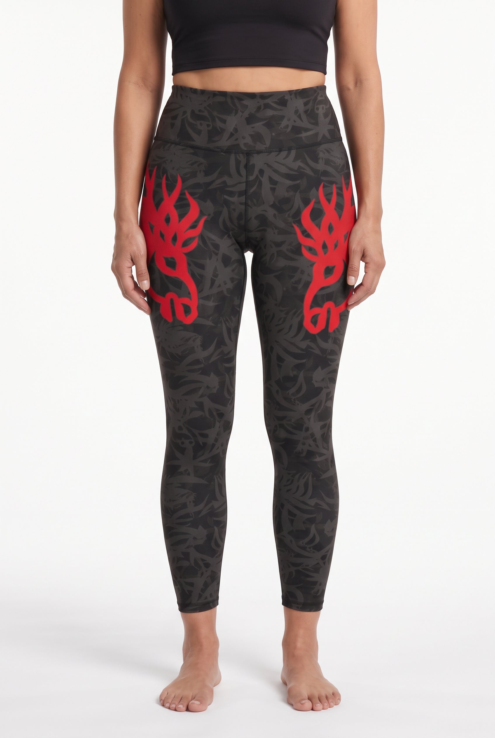Wild Horse Onyx Flame Fashion Leggings