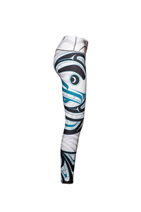 Wolf and Moon White Legging - No•Mi•No•U