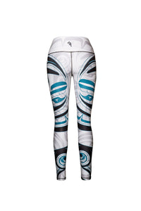 Wolf and Moon White Legging - No•Mi•No•U