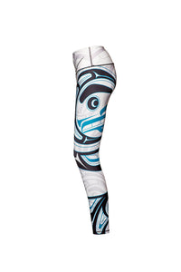 Wolf and Moon White Legging - No•Mi•No•U