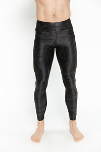 Unisex Tights - Wolf & Moon Black