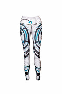 Wolf and Moon White Legging - No•Mi•No•U