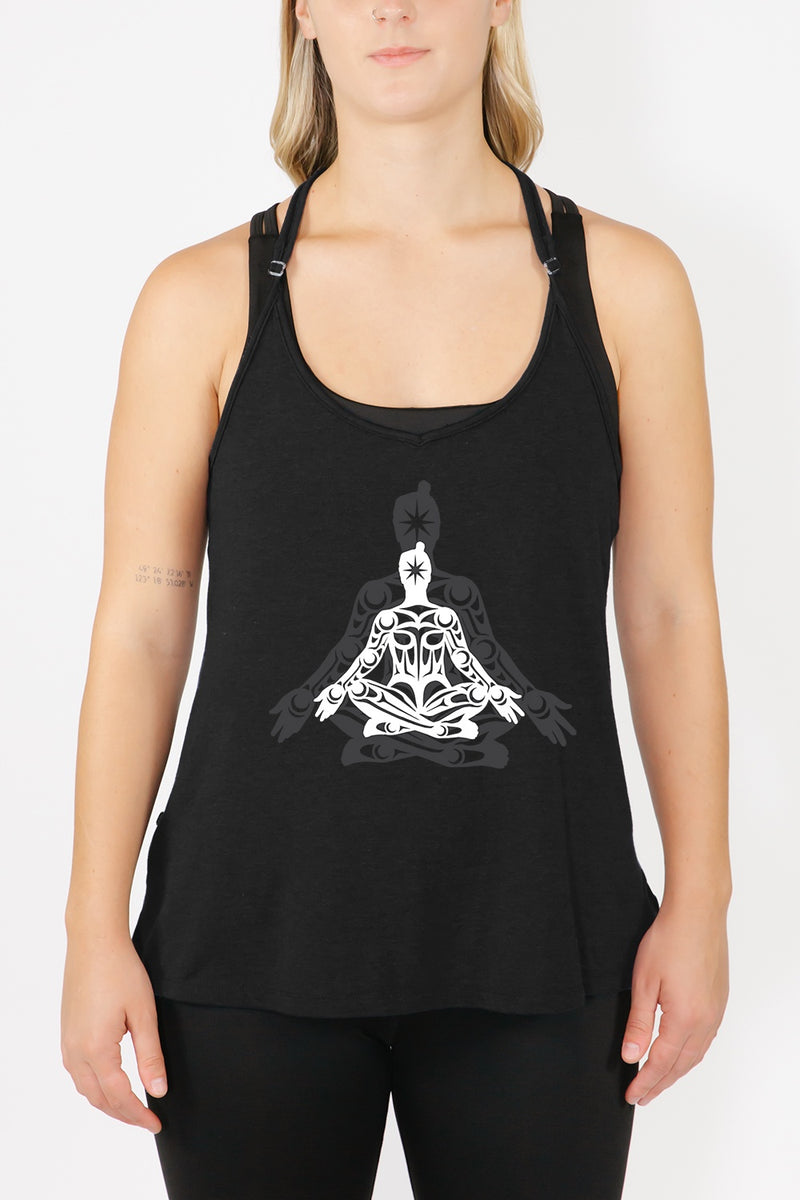 Spaghetti Strap Tank -RHV Cross Legged Open Arms