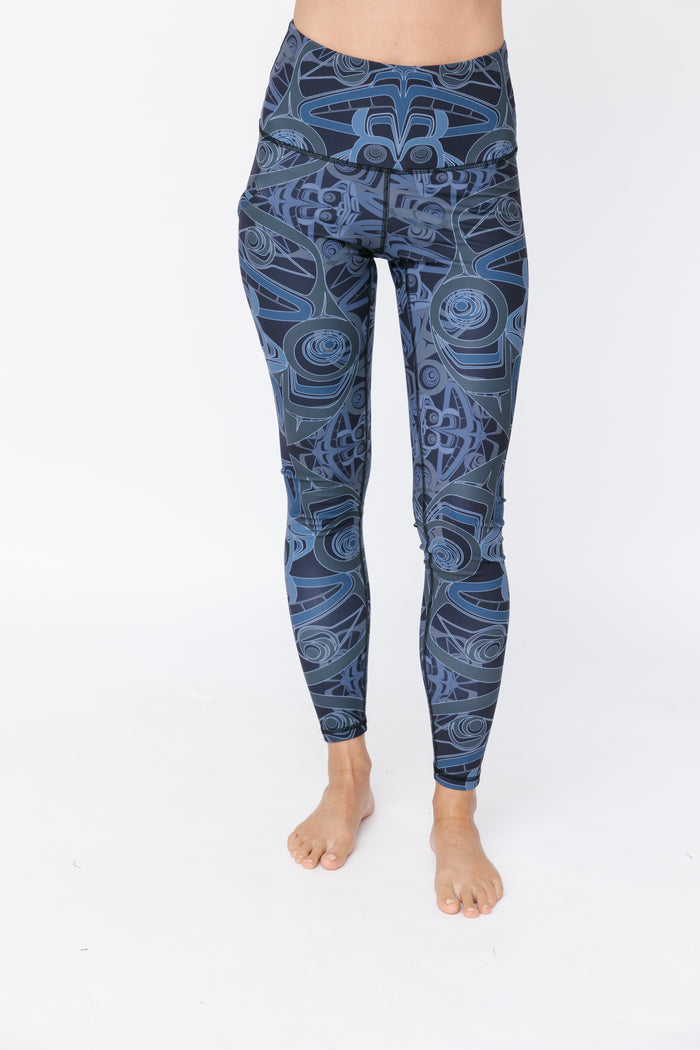 Eagle Frog  Baritone Blue Luxe Pocket Leggings