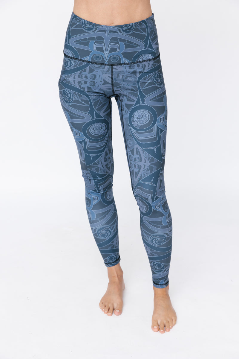 Eagle Frog  Elemental Blue Luxe Pocket Leggings