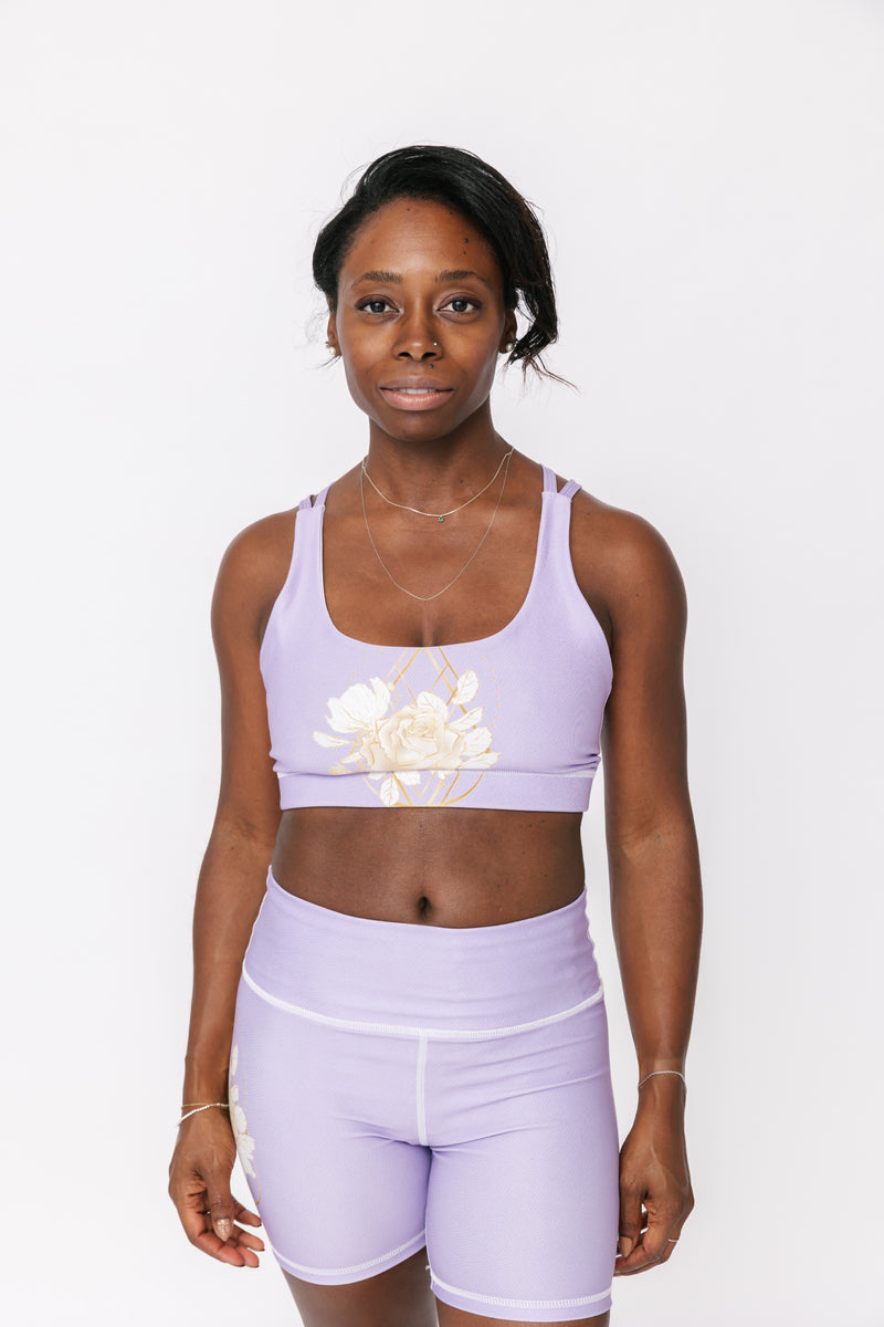 Explore Bra - Geo Rose Purple Rose