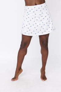 Ladies Lightweight Skort - Hummingbird Ditsy White/Onyx