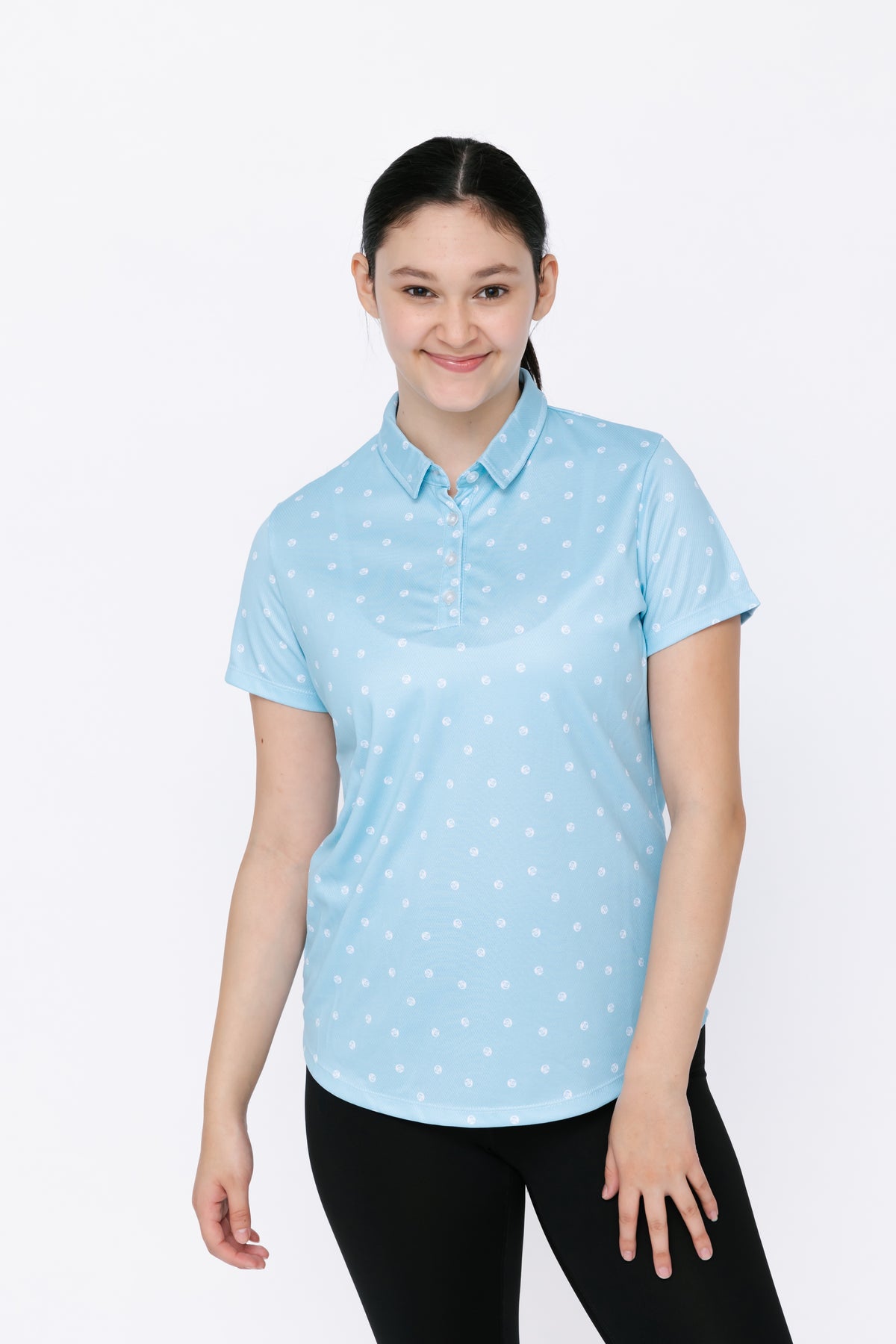 Ladies Polo Shirt - Eagle Moon Ditsy