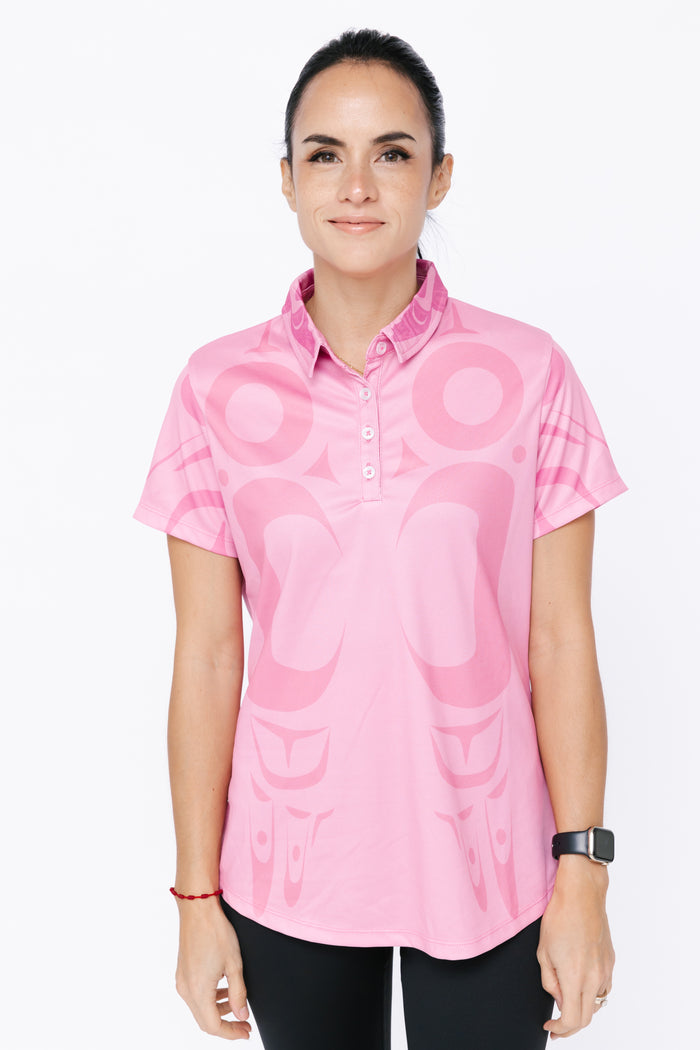 Ladies Polo Shirt - Hummingbird Azalea Pink