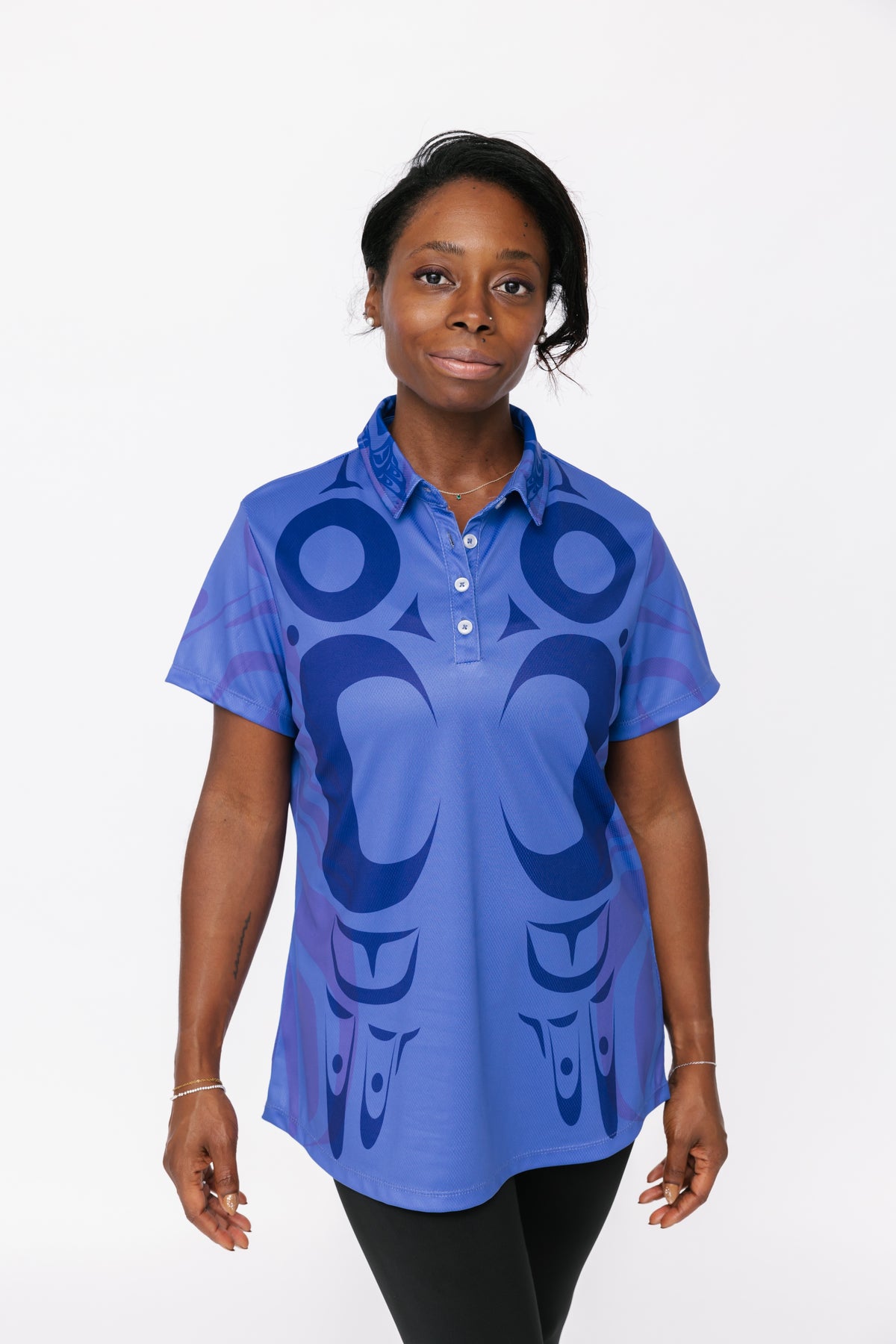 Ladies Polo Shirt - Hummingbird Hyacinth Blue