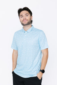 Men's Polo Shirt - Eagle Moon Ditsy