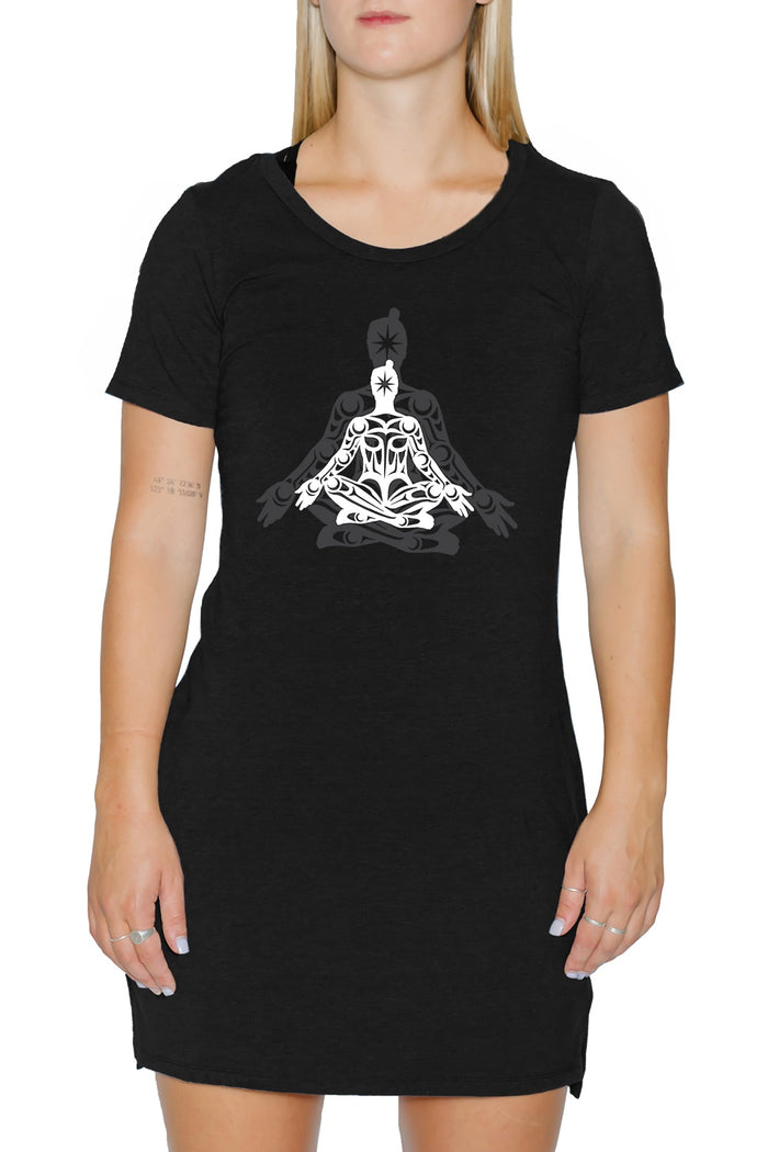 T-Shirt Dress - RHV Cross Legged Open Arms