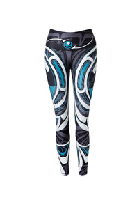 Wolf and Moon Teal Legging