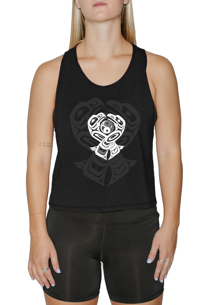 Muscle Tank Crop Top - Eagle & Raven Yin Yang